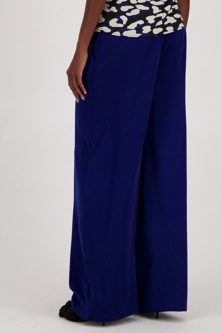 Pantalon à jambes larges bleu en aspect satiné de JDY pour Femmes