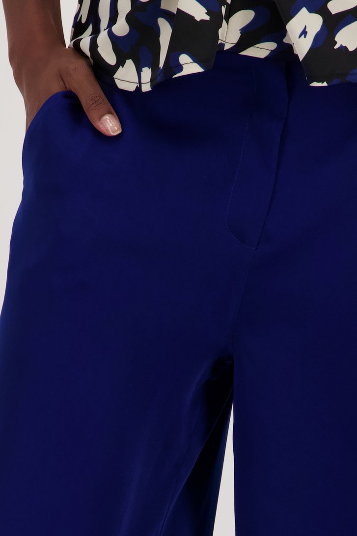 Pantalon à jambes larges bleu en aspect satiné de JDY pour Femmes