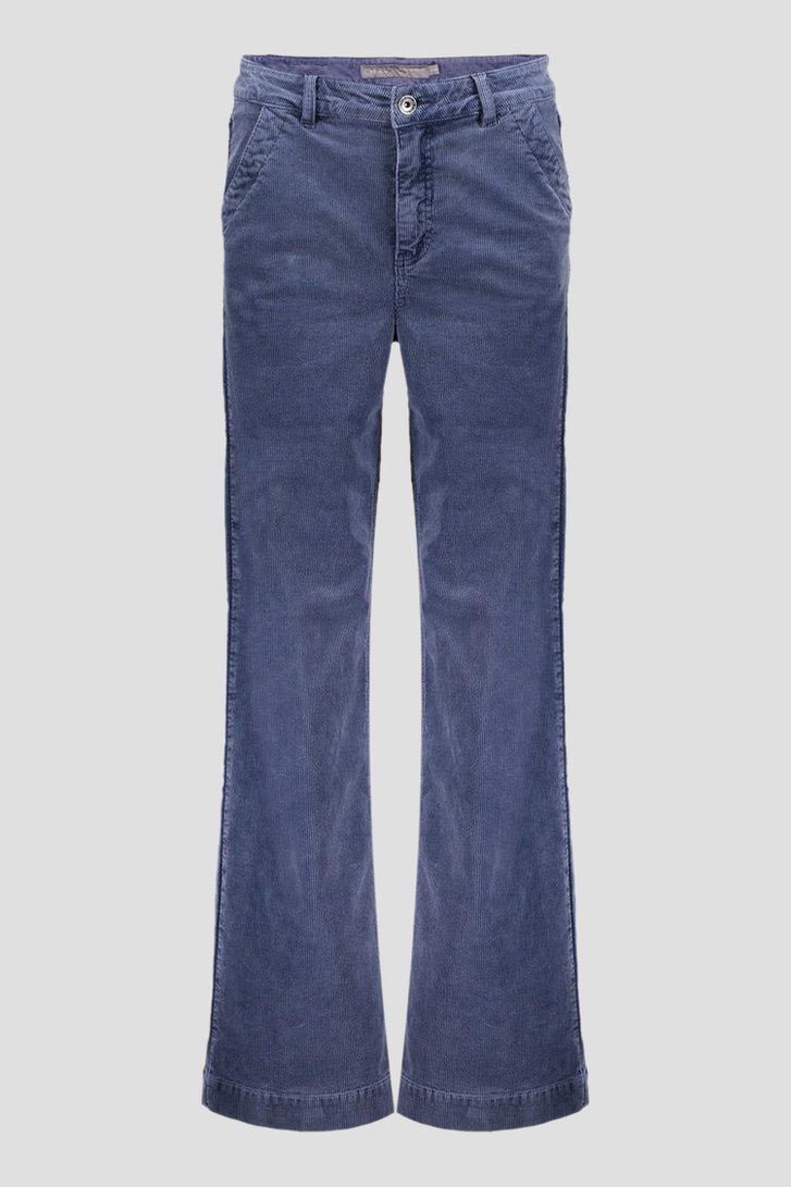 Photo produit 1 de Pantalon ample bleu en velours côtelé de Geisha pour Femmes
