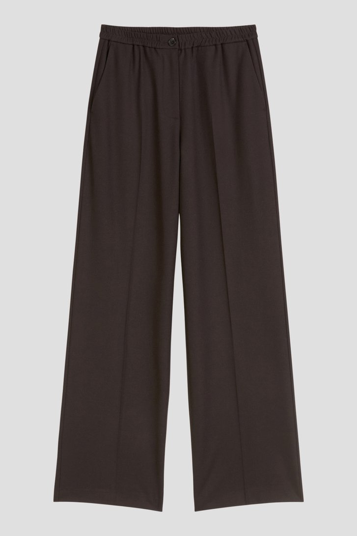 Photo produit 1 de Pantalon ample marron à taille élastique de Marc O'Polo pour Femmes