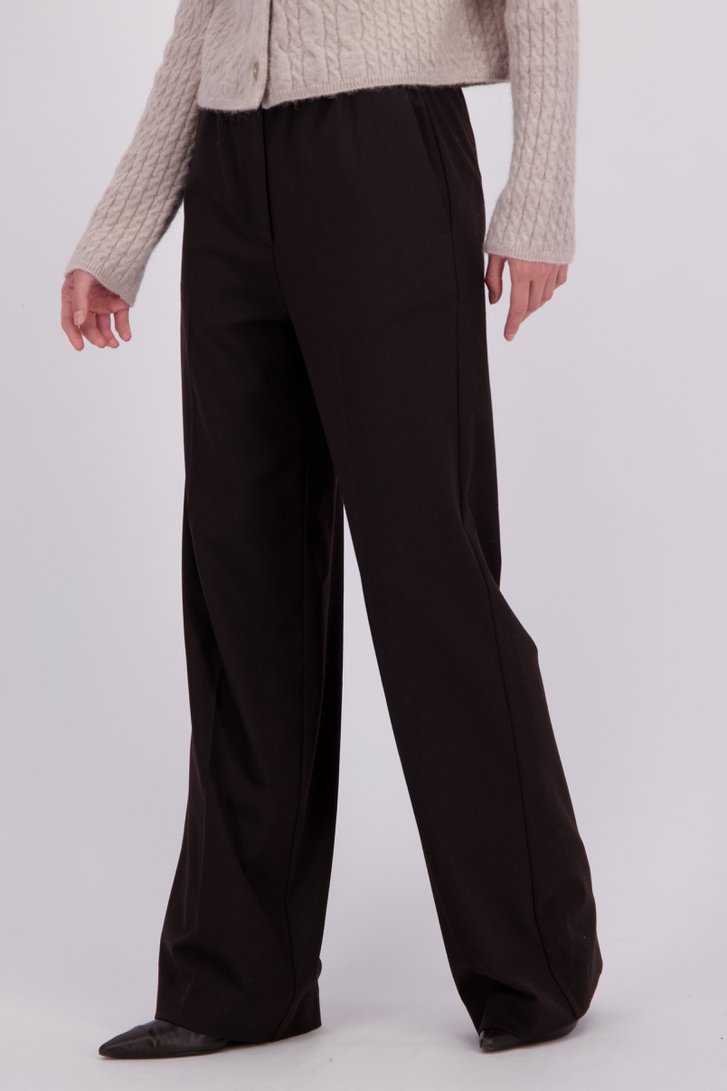 Le devant de Pantalon ample marron à taille élastique de Marc O'Polo pour Femmes