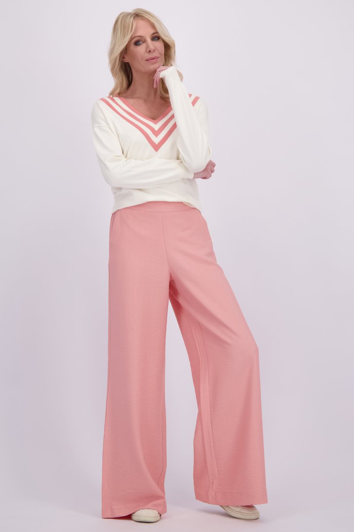 Le devant de Pantalon ample rose  de AC by Annelien Coorevits pour Femmes