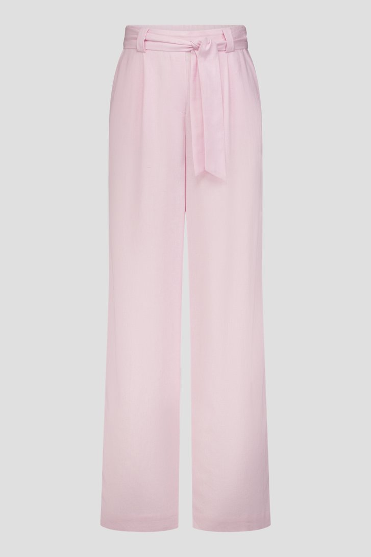 Photo produit 1 de Pantalon ample rose pastel en lin de Libelle pour Femmes
