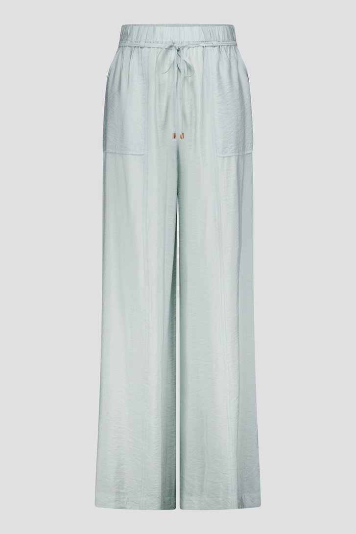 Pantalon ample turquoise en tissu brillant de Louise pour Femmes