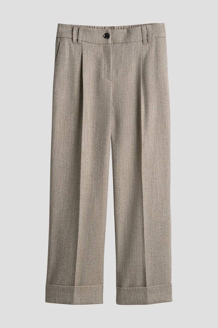 Photo produit 1 de Pantalon beige à motif chevrons de Opus pour Femmes