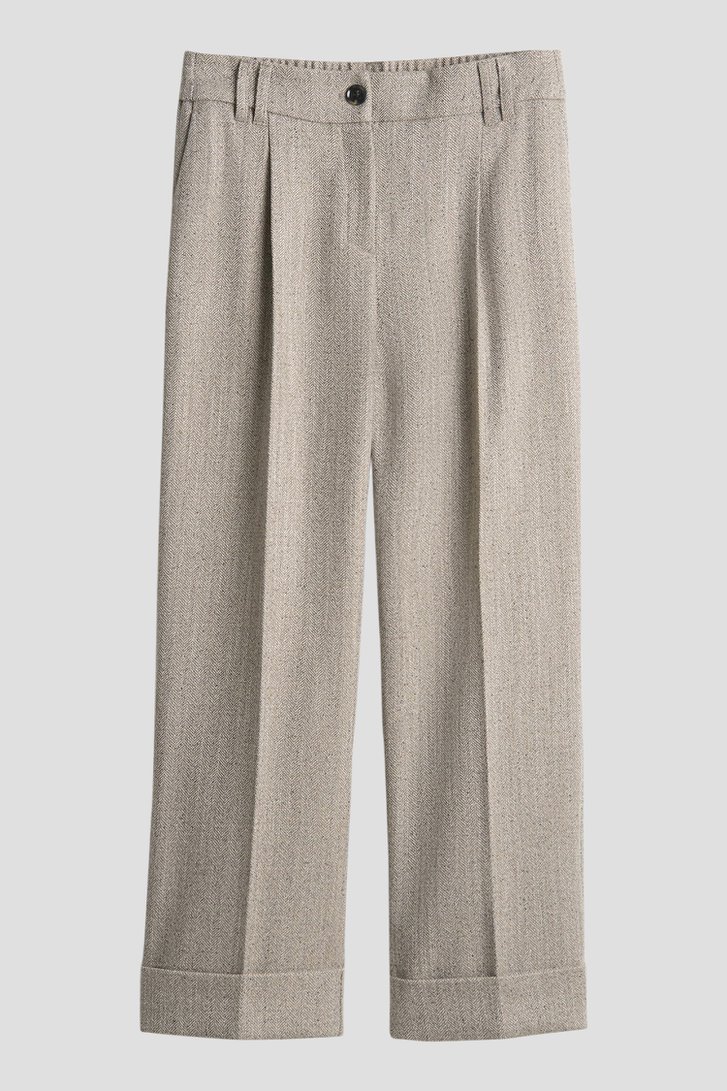 Photo produit 1 de Pantalon beige à plis de Opus pour Femmes