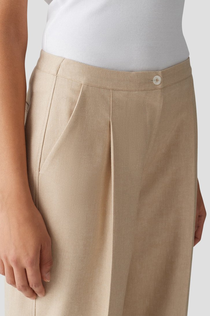 Pantalon beige ample avec taille élastique de Opus pour Femmes
