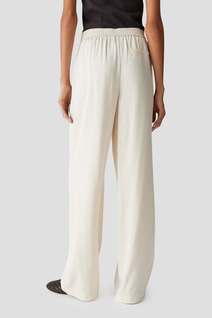 Pantalon beige ample avec taille élastique de Opus pour Femmes