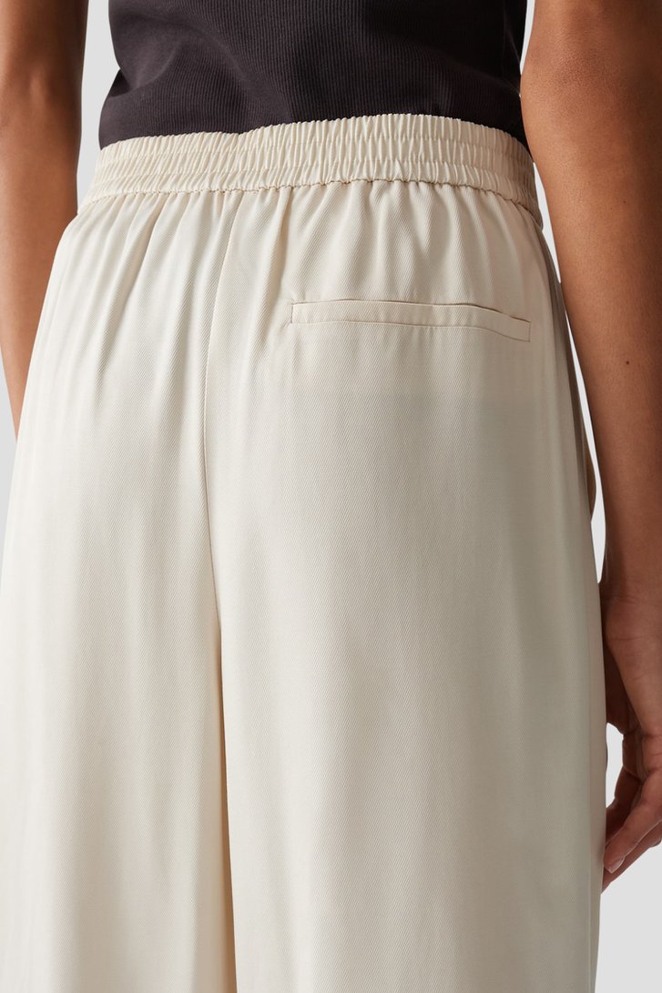 Pantalon beige ample avec taille élastique de Opus pour Femmes