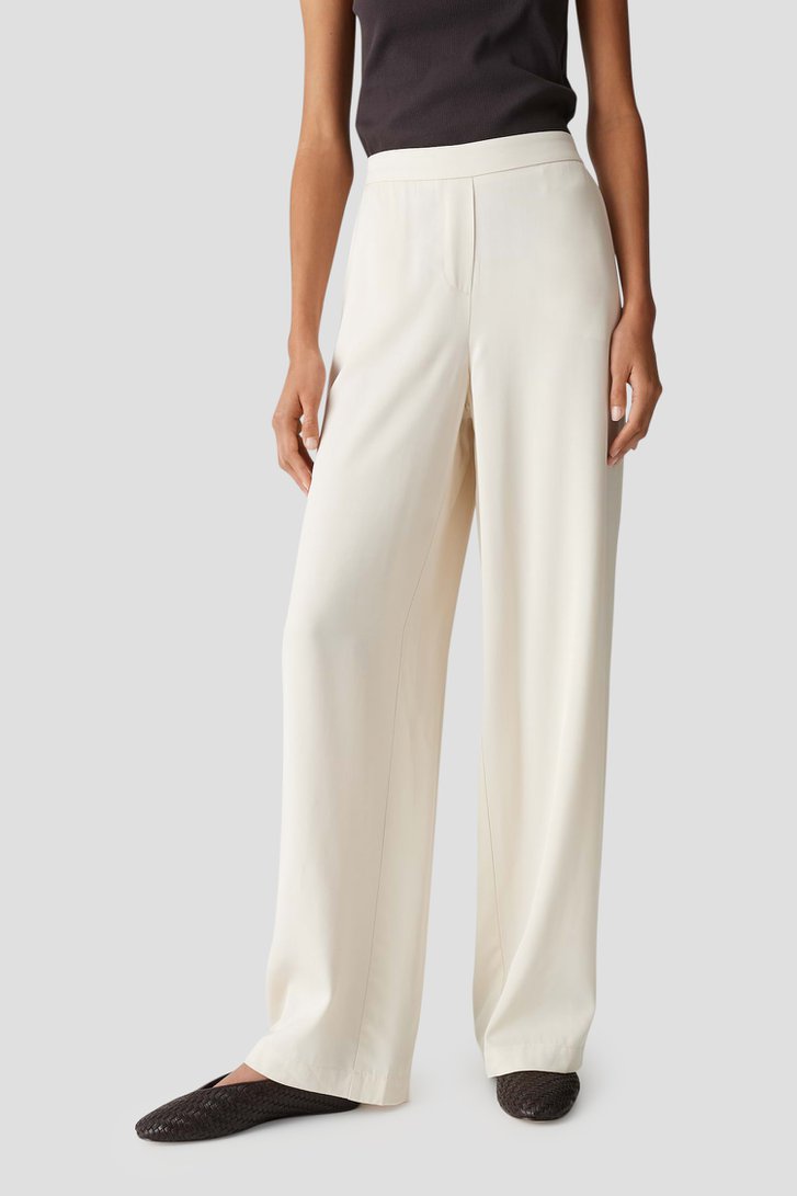 Pantalon beige ample avec taille élastique de Opus pour Femmes
