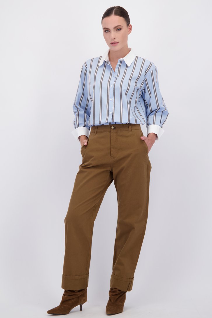 Le devant de Pantalon beige avec ourlet retroussé de JDY pour Femmes