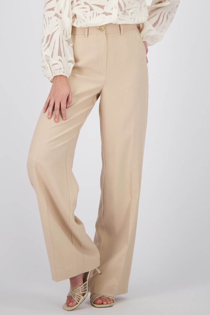 Pantalon beige large de D'Auvry pour Femmes
