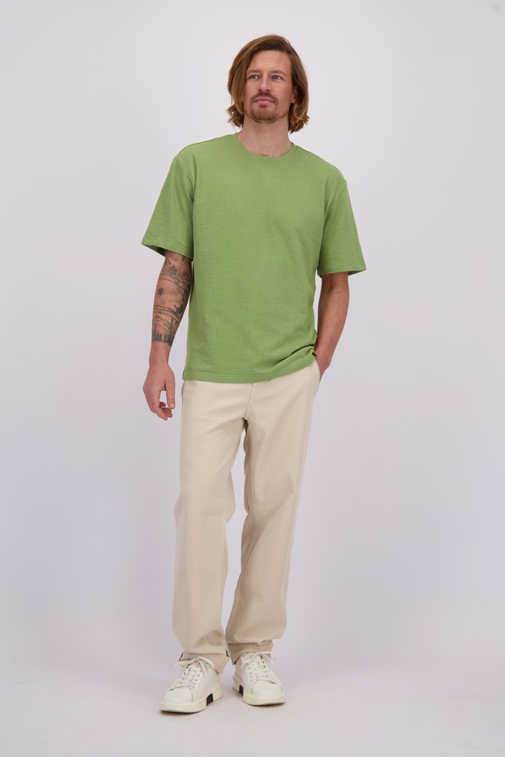 Le devant de Pantalon beige de Ravøtt pour Hommes