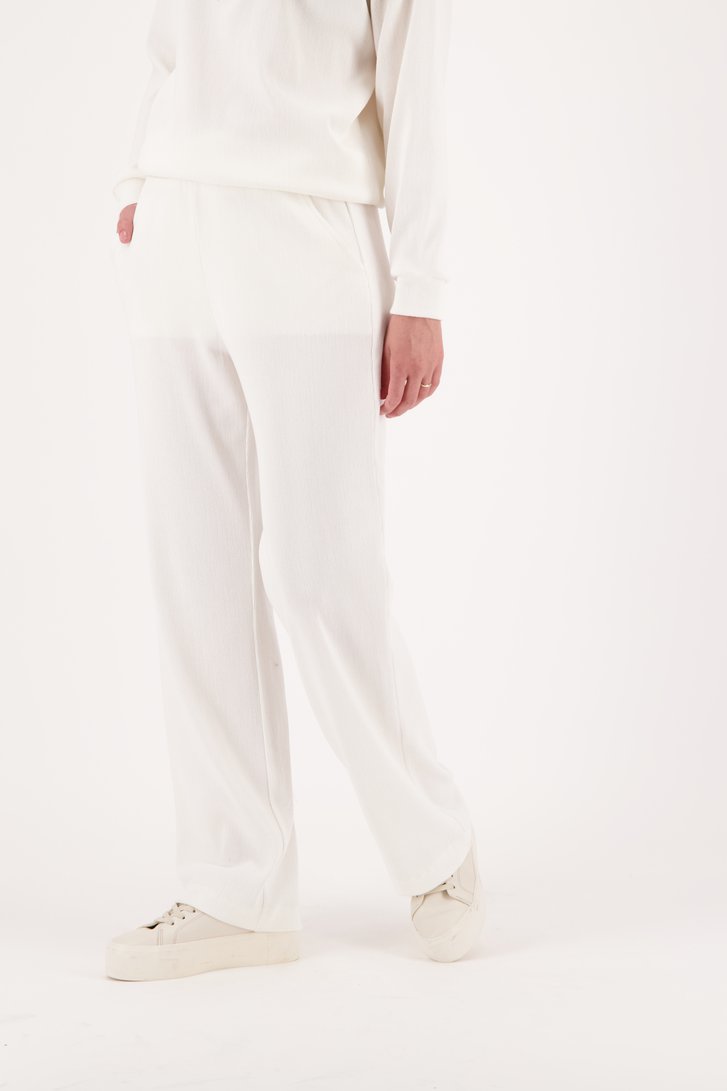 Pantalon blanc texturé