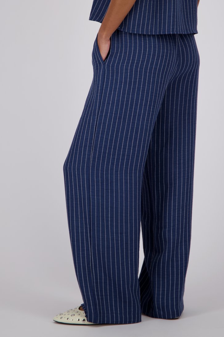 Pantalon bleu ample à motif rayé blanc de JDY pour Femmes