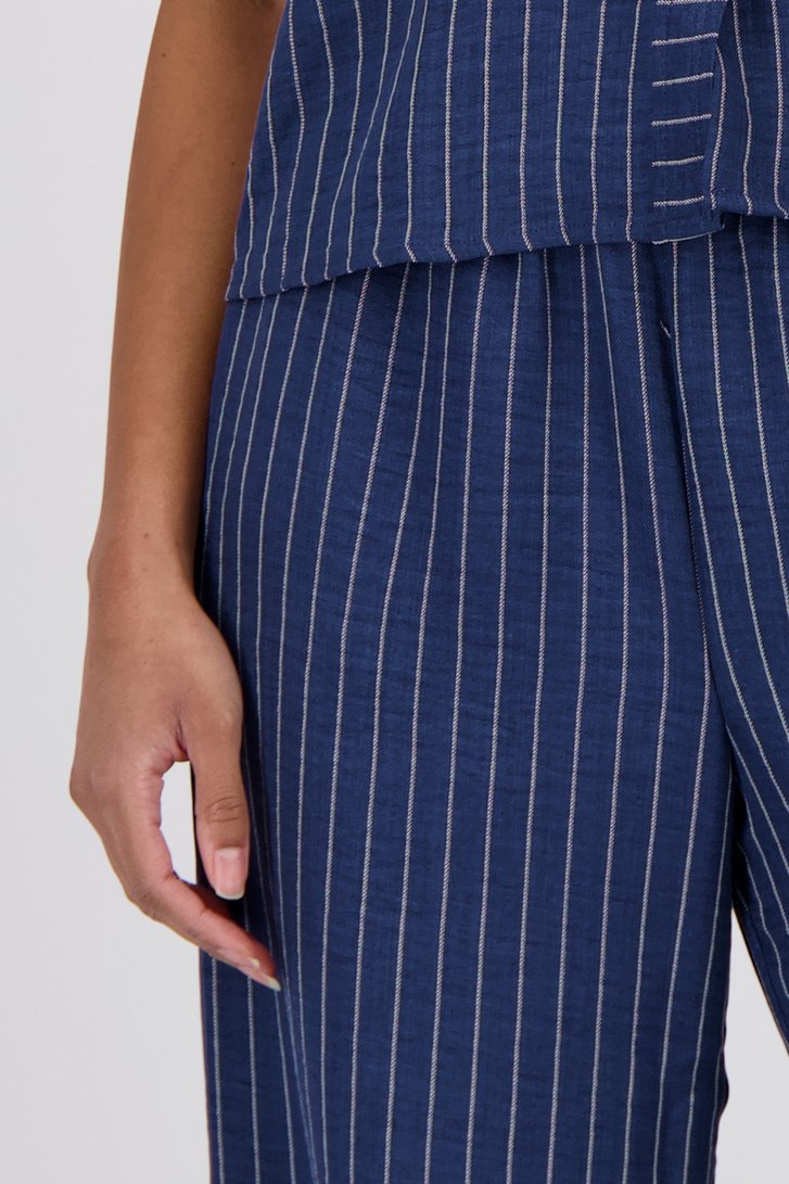 Pantalon bleu ample à motif rayé blanc de JDY pour Femmes
