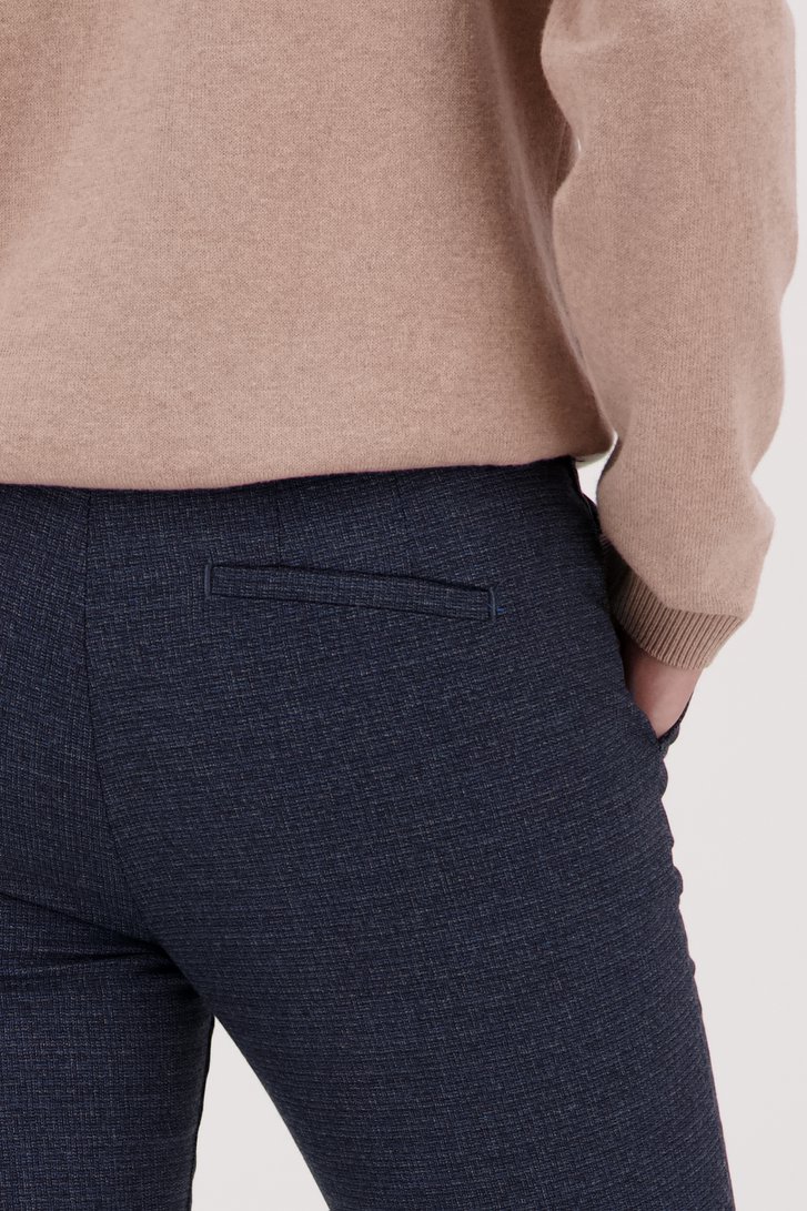 Pantalon bleu avec motif et taille élastiquée de Liberty Island pour Femmes
