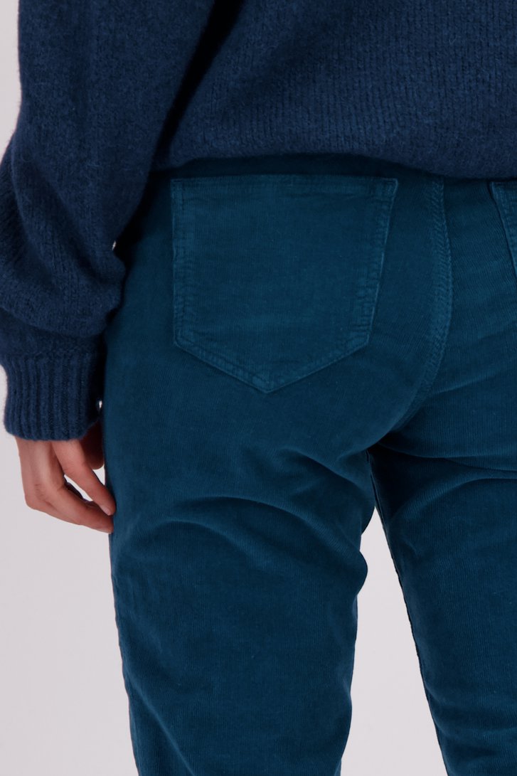 Détail de Pantalon bleu en velours côtelé de Liberty Island pour Femmes