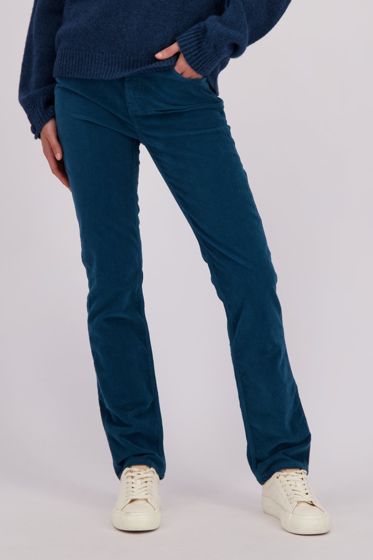 Le devant de Pantalon bleu en velours côtelé de Liberty Island pour Femmes