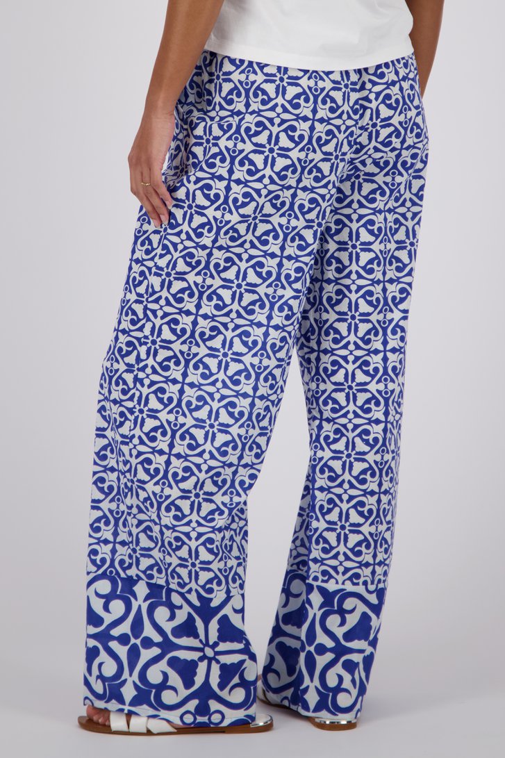 Pantalon bleu large avec imprimé blanc de JDY pour Femmes
