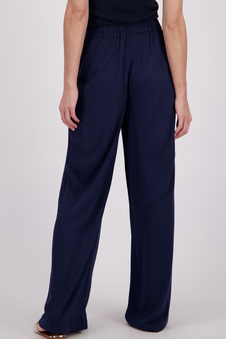 Pantalon bleu marine ample avec taille élastique de Liberty Island pour Femmes
