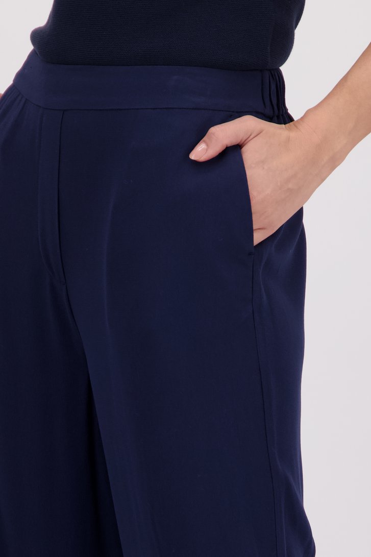 Pantalon bleu marine ample avec taille élastique de Liberty Island pour Femmes