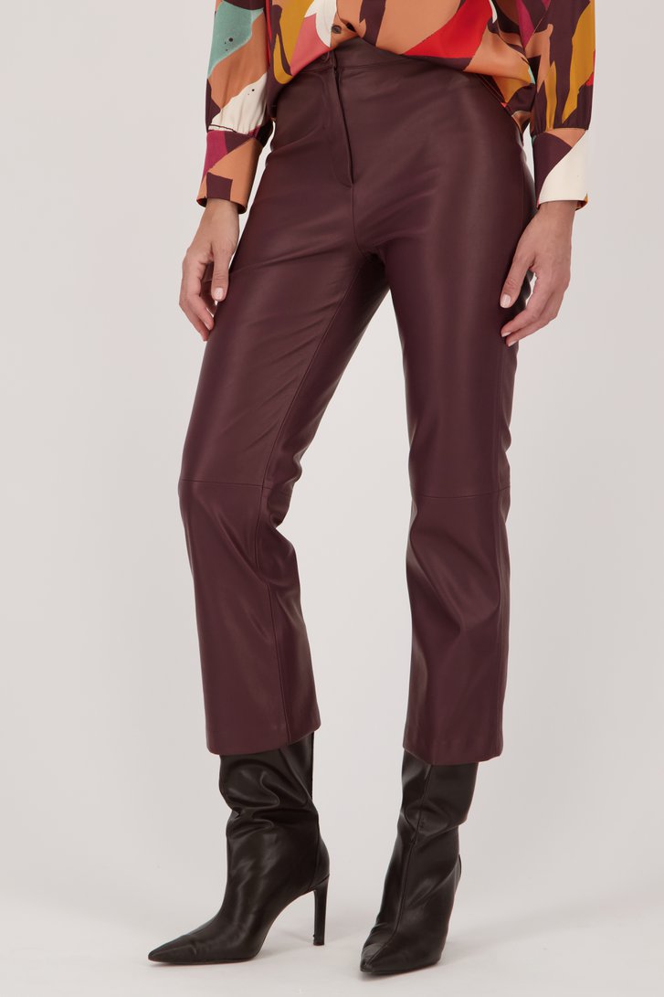 Pantalon femme bordeaux best sale