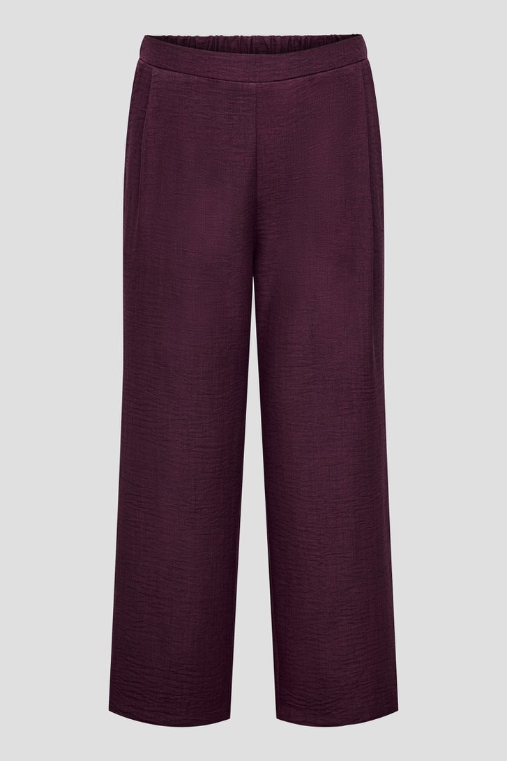 Photo produit 1 de Pantalon bordeaux ample à taille élastique de ONLY Carmakoma pour Femmes