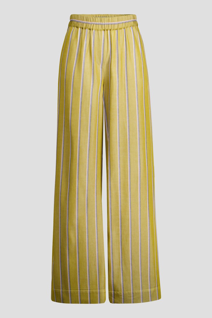 Photo produit 1 de Pantalon brun doré à rayures de Libelle pour Femmes