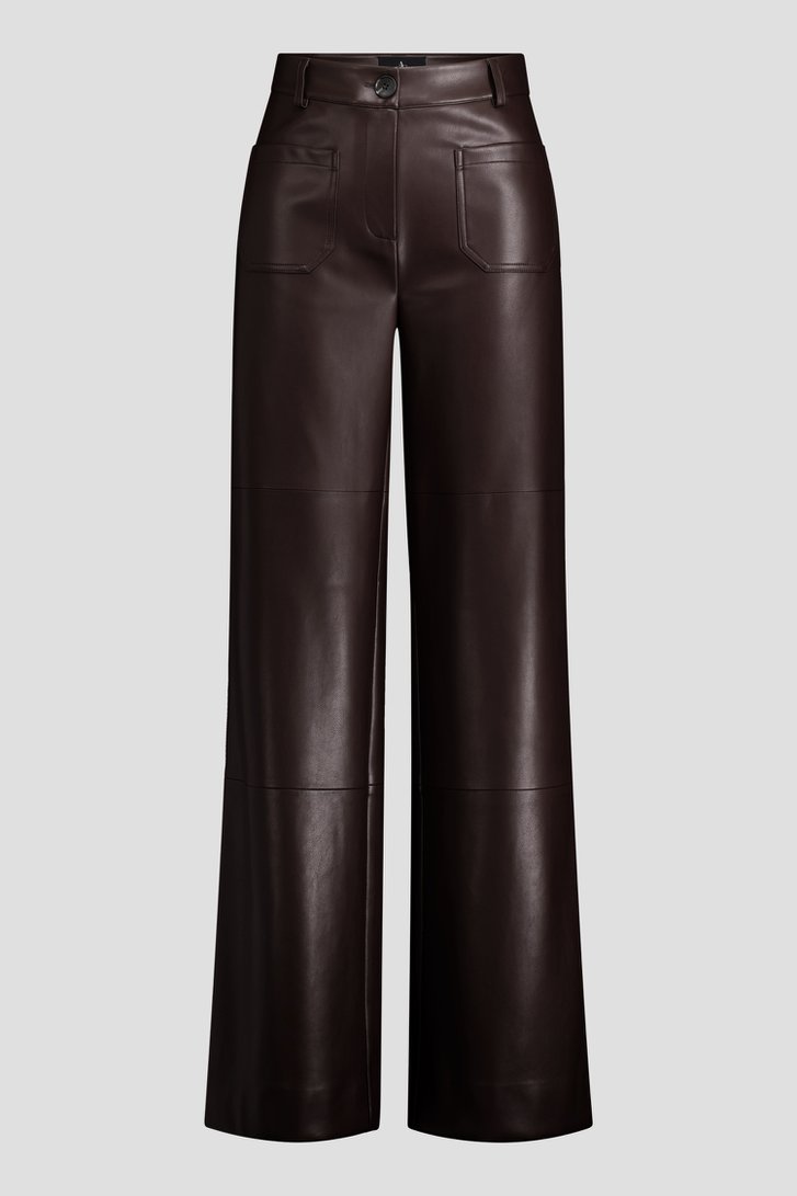 Photo produit 1 de Pantalon brun effet cuir de AC by Annelien Coorevits pour Femmes