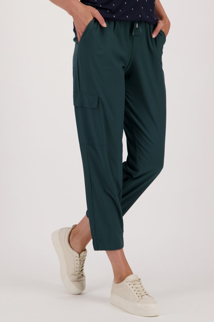 Pantalon cargo bleu vert, aéré de Opus pour Femmes