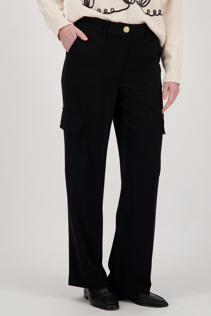 Pantalon cargo large noir de More & More pour Femmes