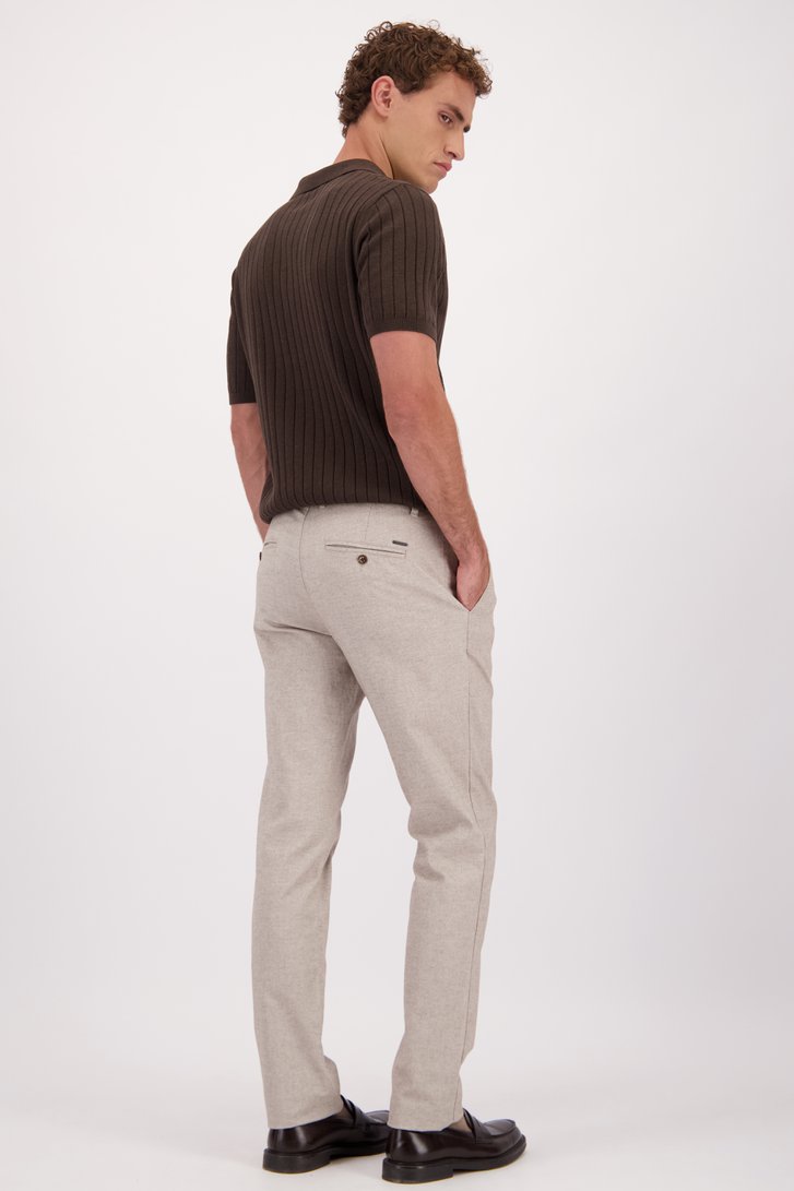 Le dos de Pantalon chino beige clair de Upper East pour Hommes