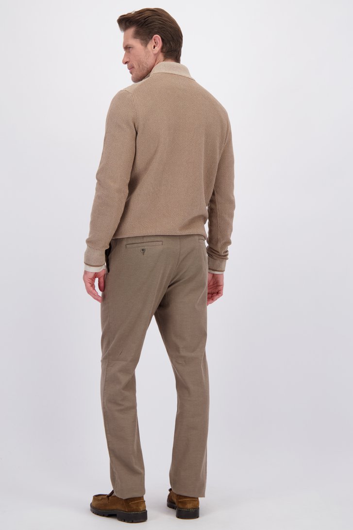 Le dos de Pantalon chino brun avec taille élastiquée de Dansaert Blue pour Hommes