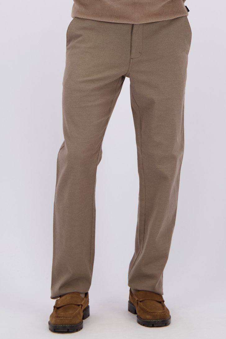 Détail de Pantalon chino brun avec taille élastiquée de Dansaert Blue pour Hommes