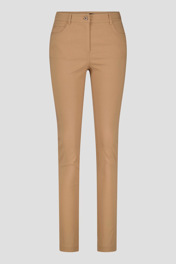 Pantalon coloré en stretch - beige de Claude Arielle pour Femmes