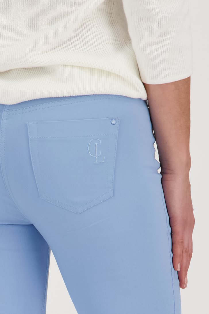 Pantalon coloré en stretch - Bleu clair de Claude Arielle pour Femmes