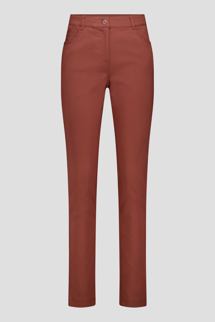 Photo produit 1 de Pantalon coloré en stretch - marron de Claude Arielle pour Femmes