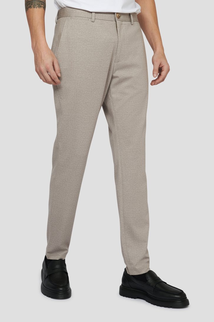 Le devant de Pantalon costume beige avec stretch de Matinique pour Hommes