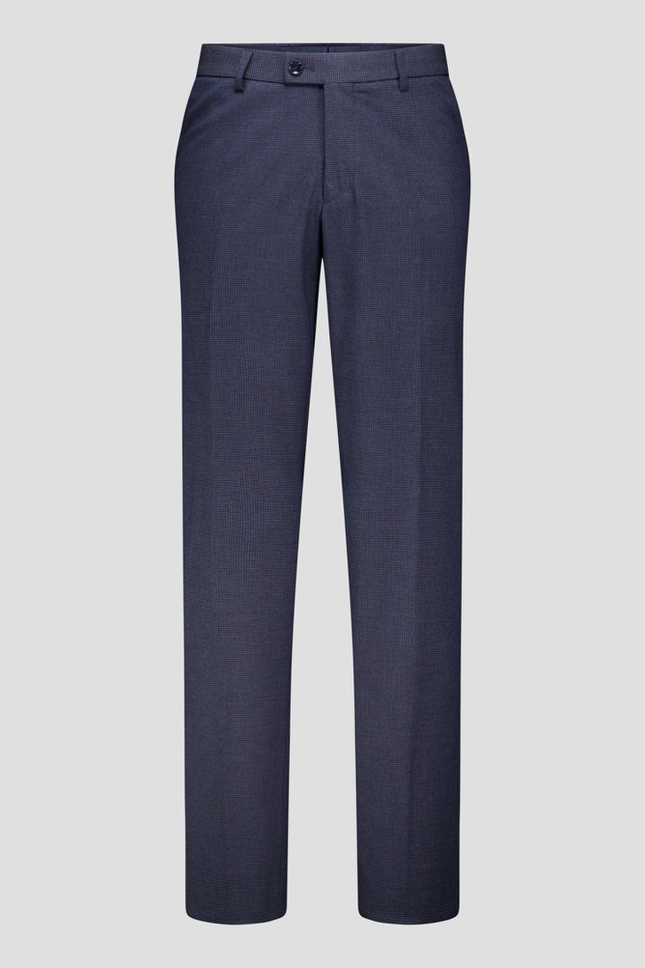 Photo produit 1 de Pantalon de costume bleu à carreaux - Comfort fit de Dansaert Black pour Hommes