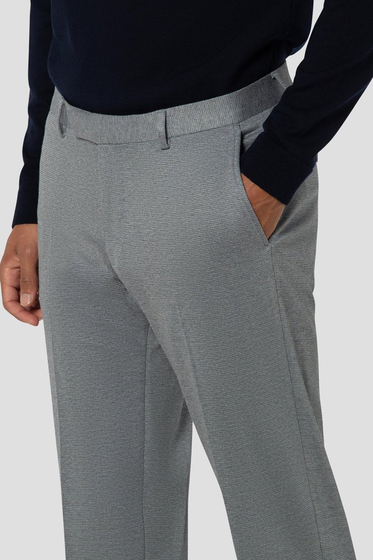 Détail de Pantalon de costume bleu chiné de Benvenuto pour Hommes