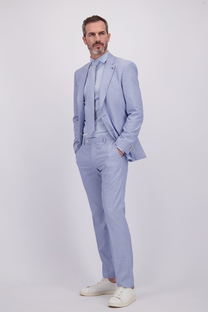 Le devant de Pantalon de costume bleu clair - Regular fit de Dansaert Black pour Hommes