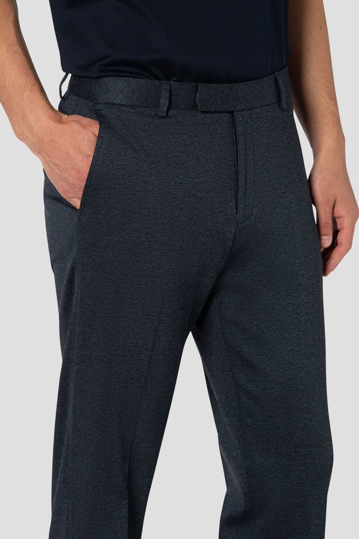Détail de Pantalon de costume bleu foncé chiné de Benvenuto pour Hommes