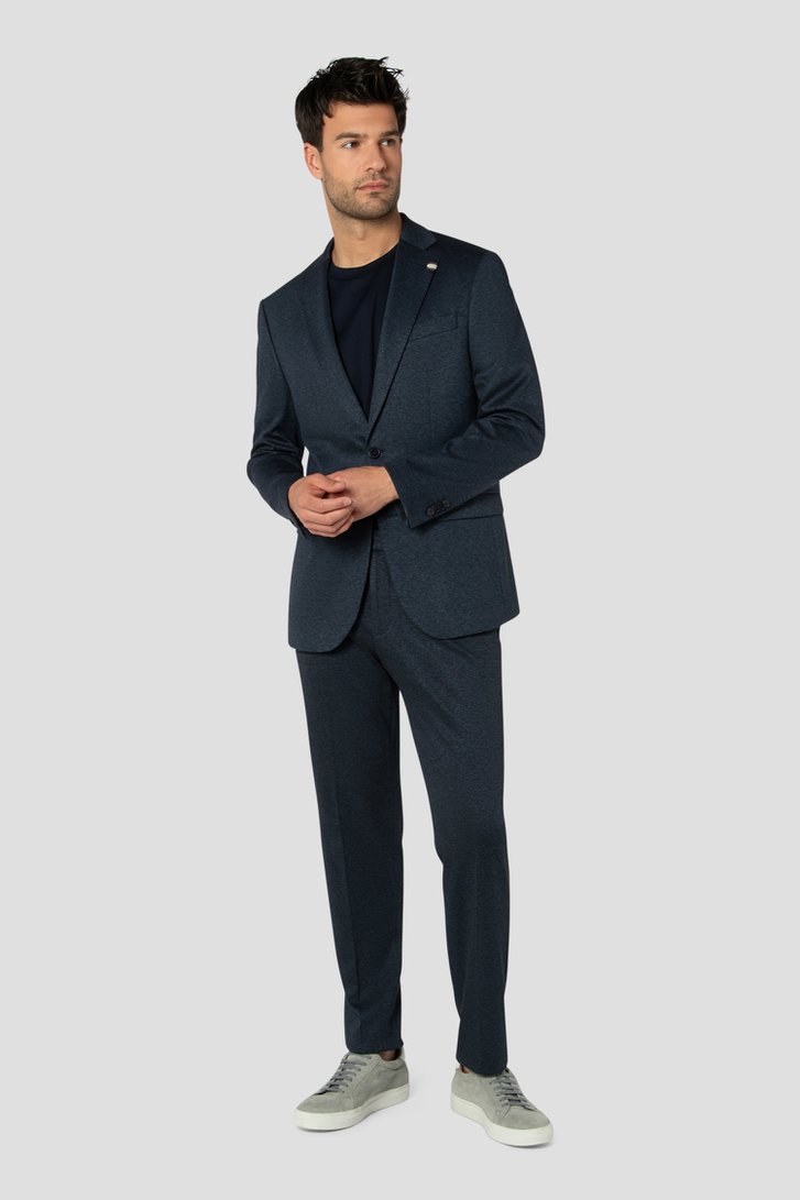 Photo produit 2 de Pantalon de costume bleu foncé chiné de Benvenuto pour Hommes