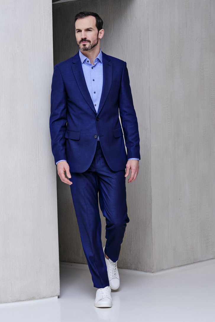 Pantalon de costume bleu foncé - regular fit  de Dansaert Black pour Hommes