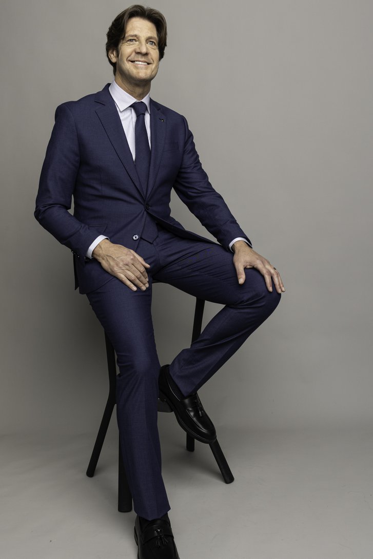 Photo supplémentaire 5 de Pantalon de costume bleu foncé - Slim fit de Dansaert Black pour Hommes