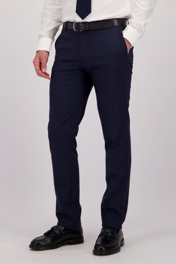 Détail de Pantalon de costume bleu - Slim fit - Starmer de Dansaert Black pour Hommes