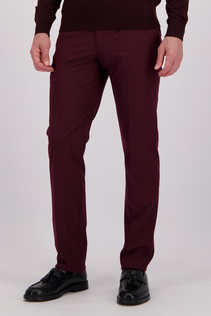 Détail de Pantalon de costume bordeaux - Regular fit - Rubio de Dansaert Black pour Hommes