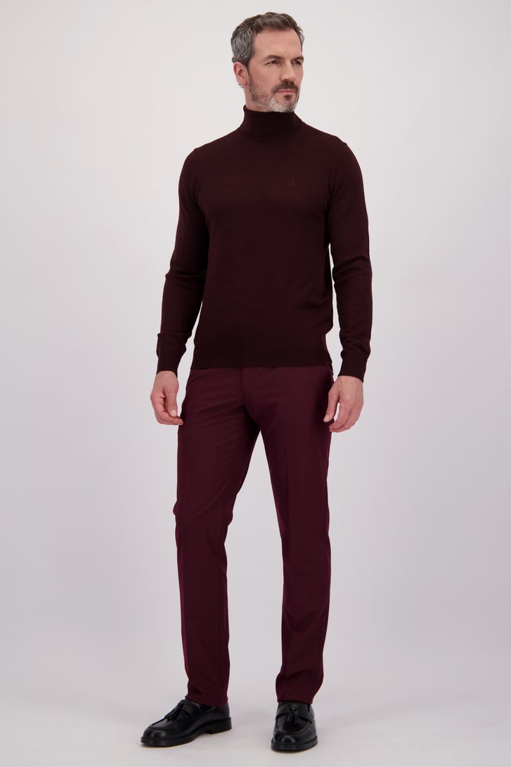 Le devant de Pantalon de costume bordeaux - Regular fit - Rubio de Dansaert Black pour Hommes