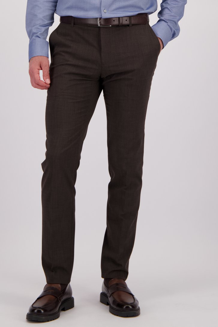 Détail de Pantalon de costume brun - Slim fit - Schmidt de Dansaert Black pour Hommes